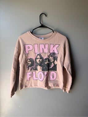 Pink Floyd Graphic Sweatshirt Beige Kids XL 14 Band Crewneck
